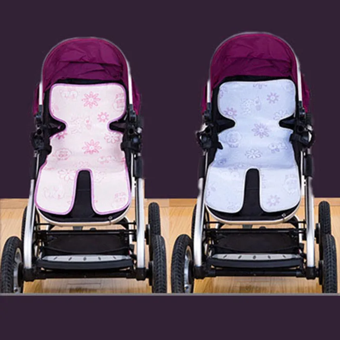 Летний детский ледяной Шелковый коврик сиденье для детской коляски Подушка