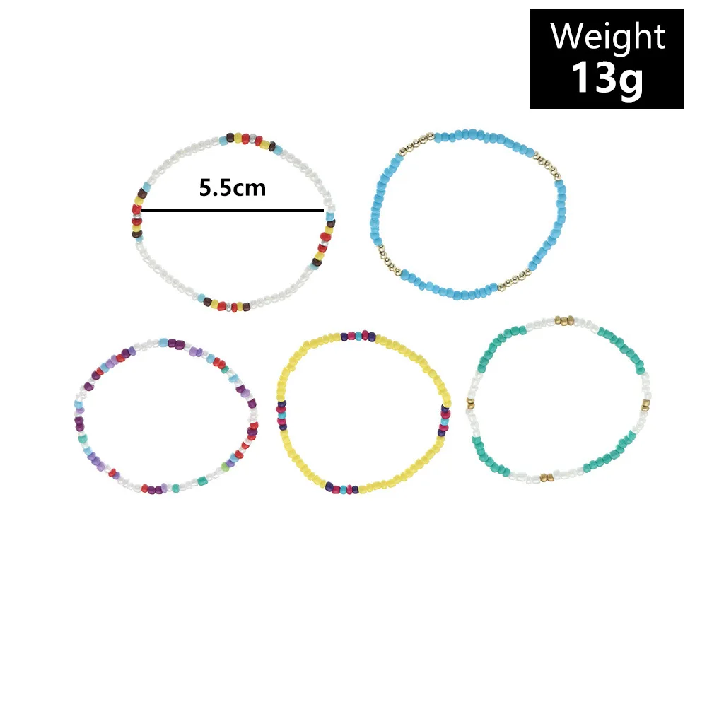 

Bohemian Beads Bracelet for Women Ethnic Elastic Boho Multilayer Colorful Seed Beaded Bracelet 2021 Holiday Jewerly AM3170
