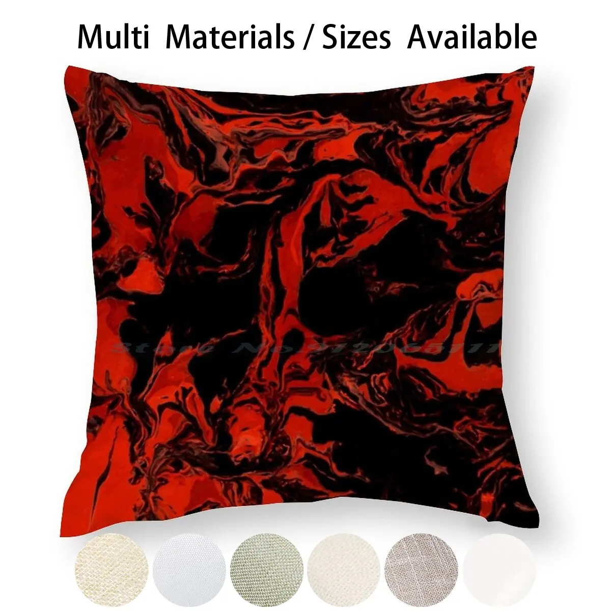 Черно красная мраморная текстура. Наволочка для подушки наволочка из хлопка и