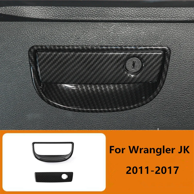 

Car Interni Auto Scatola di Immagazzinaggio Interno Maniglia Copertura Decorazione Trims Adesivi per Jeep Wrangler JK 2011-2017