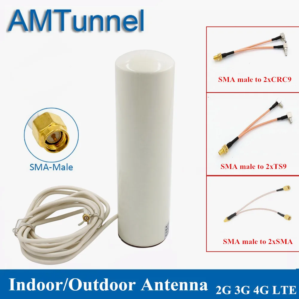 4G WiFi антенна 3G LTE модем 3 м кабель 2 4 ГГц Антенна 12dBi * SMA/2 TS9/2 CRC9 male для Huawei B315 E8372 E3372
