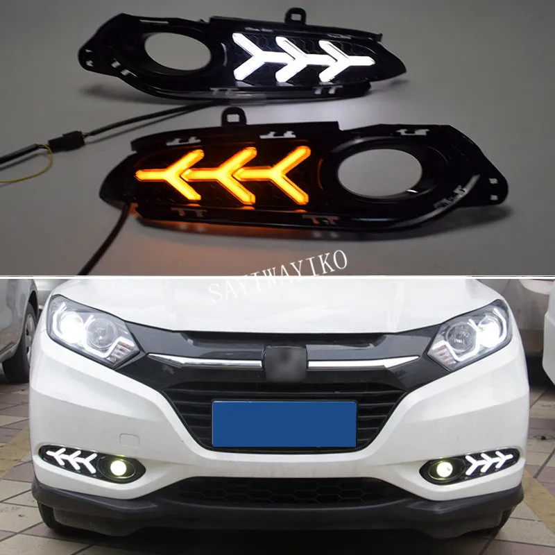 Светодиодные дневные ходовые огни для Honda HRV HR V 2015 2016 2017 2018 автомобильные