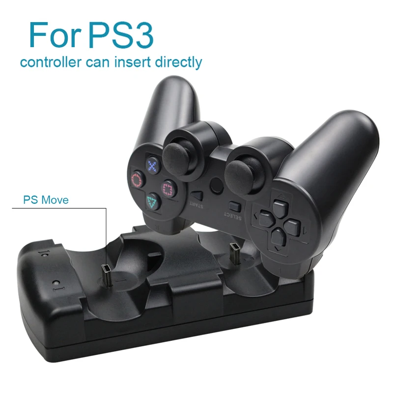 2 в 1 док-станция с двойной зарядкой USB для контроллера Sony PlayStation 3, джойстик для Sony PS3, управление и навигация - изображение