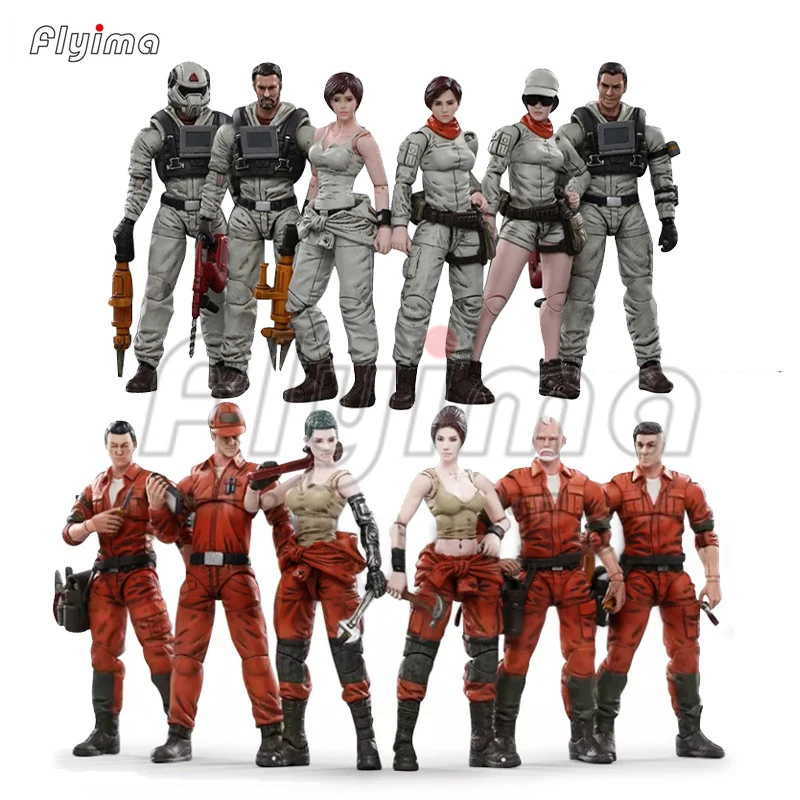 

(12/PCS) 1/18 OYTOY 10.5CM Action Figure Mech Maitenance Type A/B Female Soldier Military Model Toys Collection