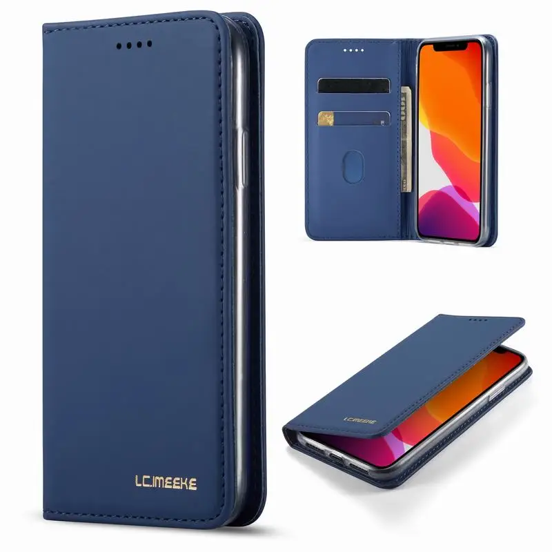 Blue Case Чехол для samsung Galaxy A50 A70 A40 Coque Роскошный чехол-портмоне из кожи с откидной крышкой S8 S9 S10 Note 9 10 плюс 50 A30 A20 A10 чехол для телефона - Цвет: Blue Case