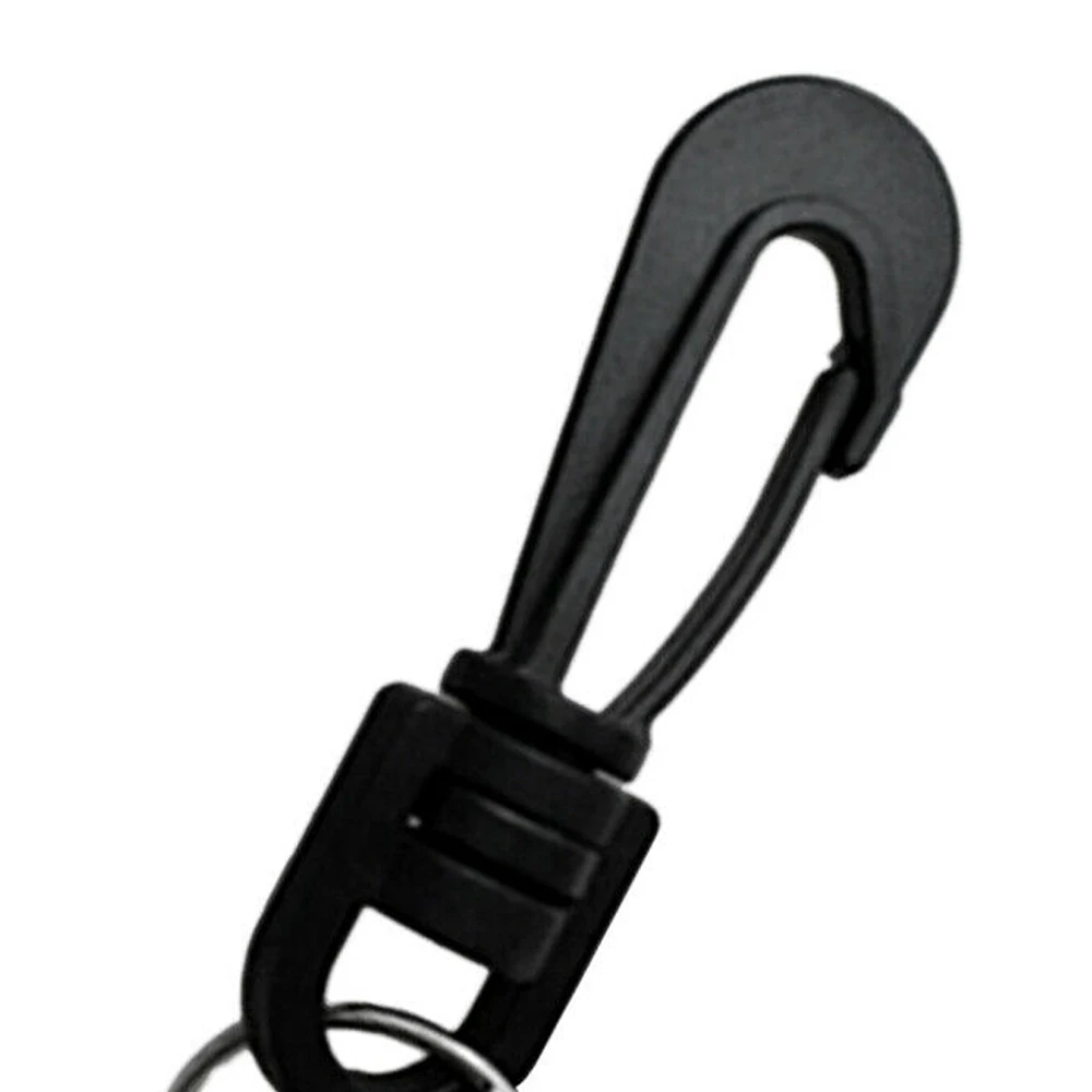 

4pcs Scuba Diving Plastic Swivel Spring Snap Hook Clip with Split Rings