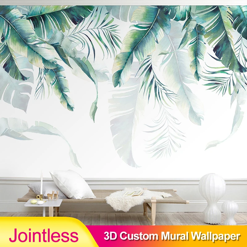 Фотообои на заказ без столярных тропический дождь лес пальма банан листья