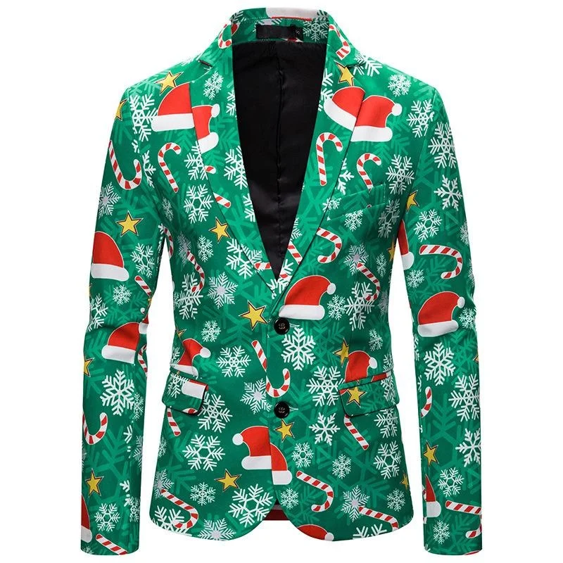 

Tide Casual Mens Hip Blazer Design Brand Plus Size Fashion Hot Print New Male Slim Fit Suit Jacket Singer Costume feminina 2021