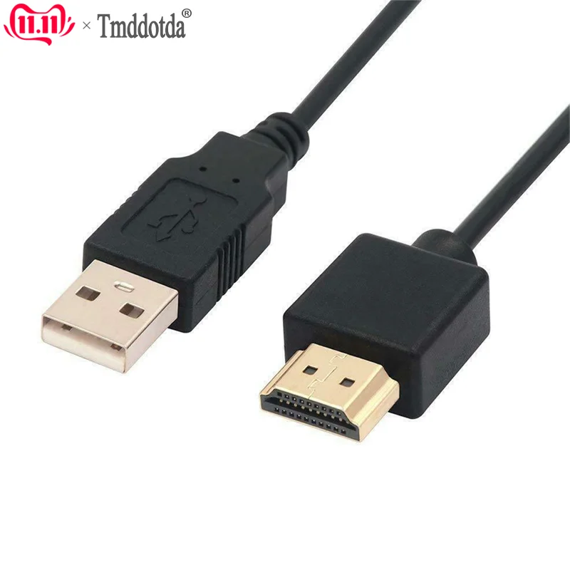 ПВХ ноутбук USB кабель питания для HDMI мужчин и мужчин смарт-устройство зарядный кабель сплиттер адаптер