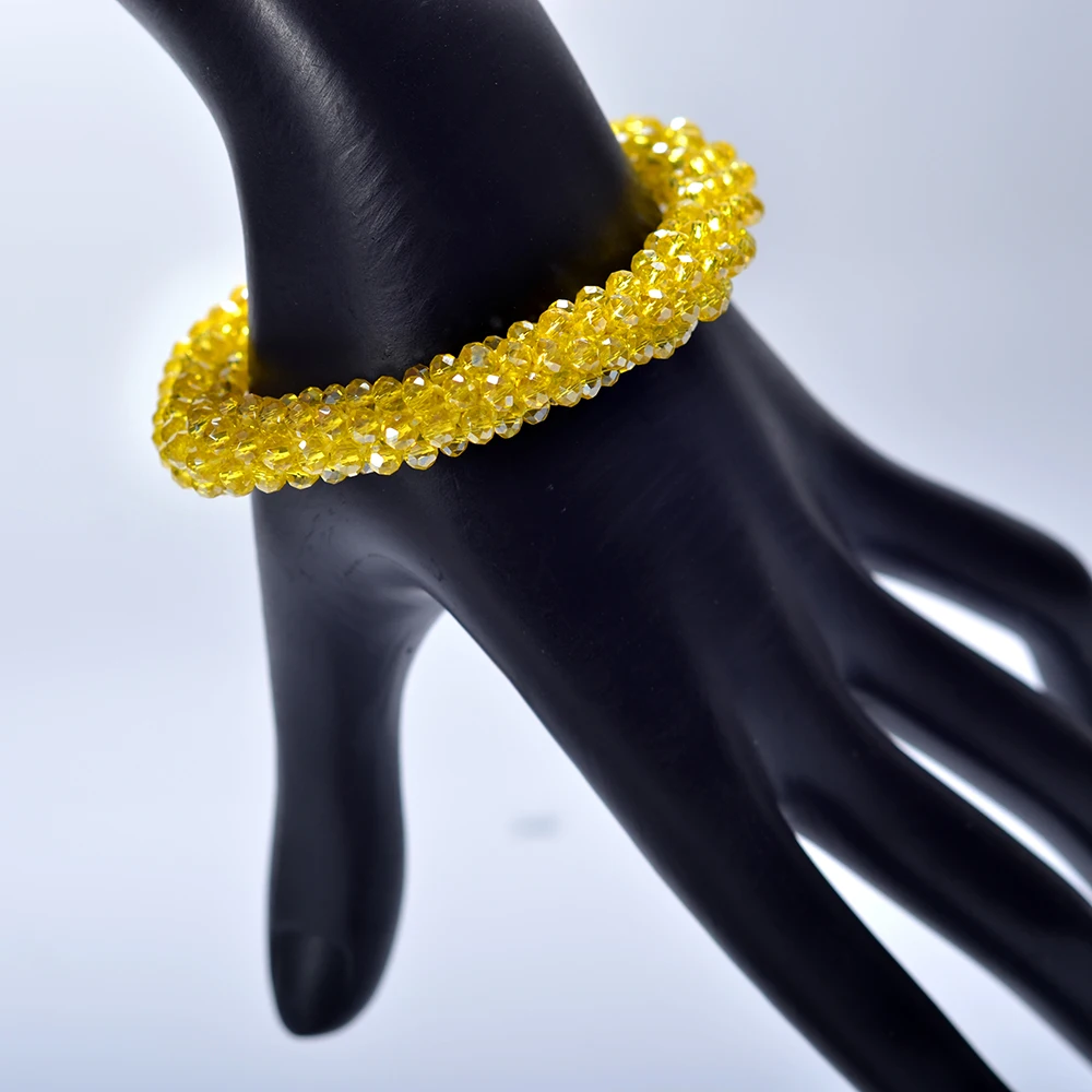 Разноцветные женские браслеты ручной работы в богемном стиле с блестящими