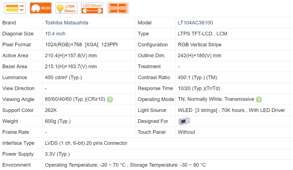 Панель LT104AC36100 10 4 3 5 дюйма Оригинальный ЖК новая класс A + в наличии проверена перед