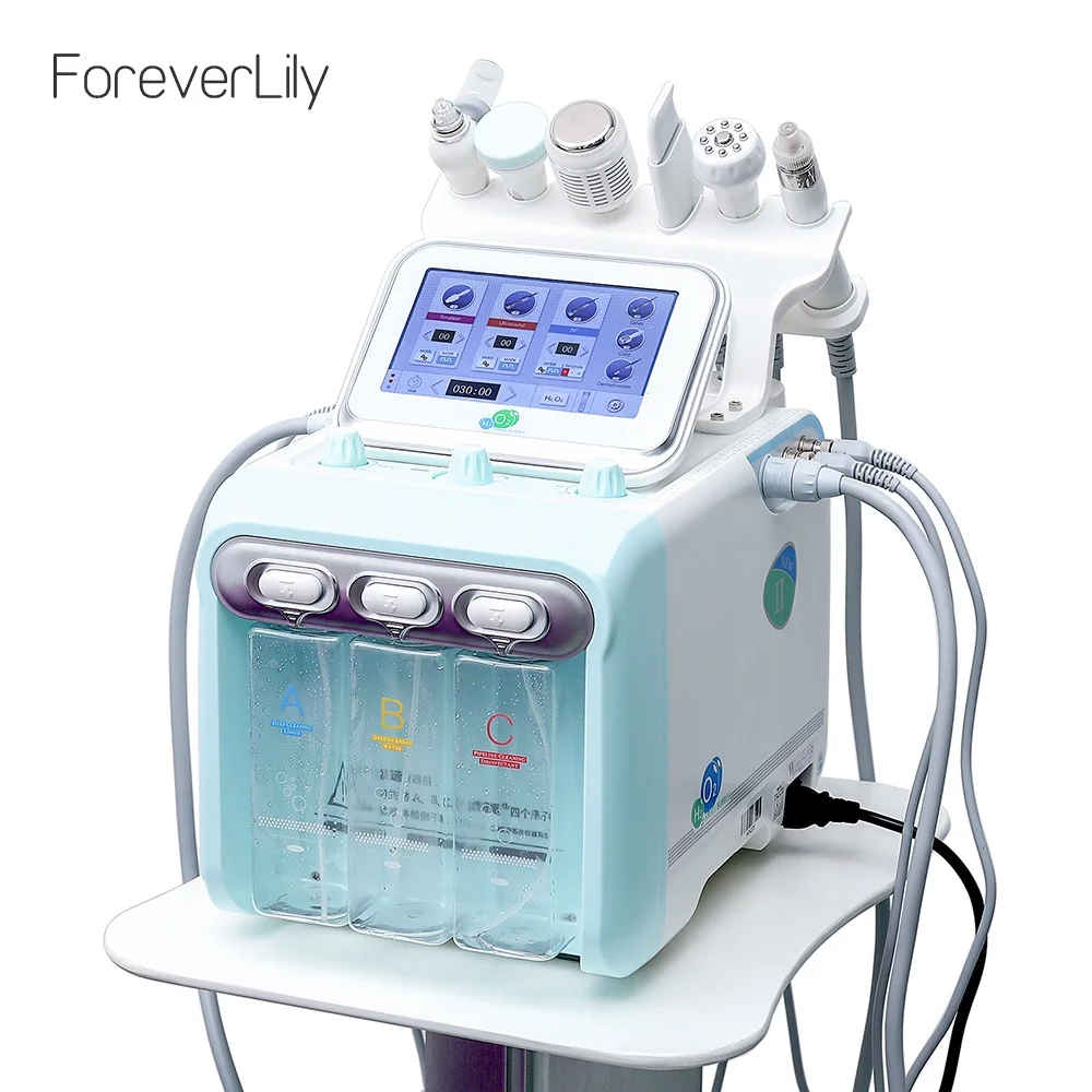 6 In 1 Water Oxygen Jet Skin Diamond Dermabrasion Machine Facial Cleaning Hydro Dermabrasion Hydra Water Peeling Device For SPA