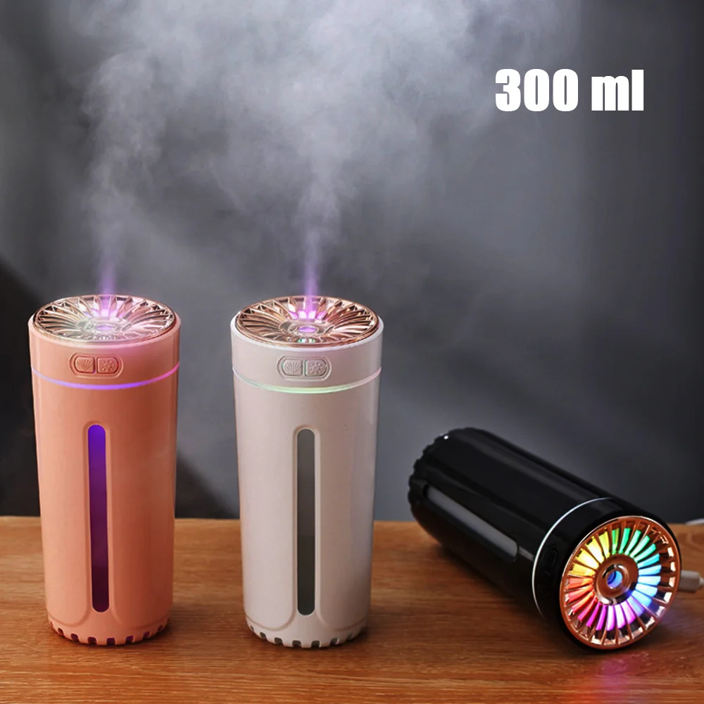 

300ml Portable Air Humidifier Ultrasonic Aroma Essential Oil Diffuser USB Humidifiers Mist Maker Purifier Aromatherapy for Car