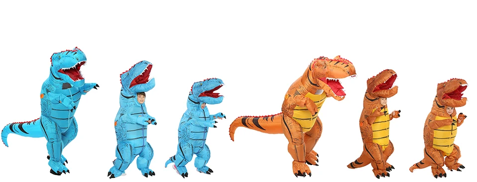 T-Rex надувной костюм динозавра для детей взрослых женщин мужчин косплей на Хэллоуин, Рождество комбинезон фильм забавное нарядное платье
