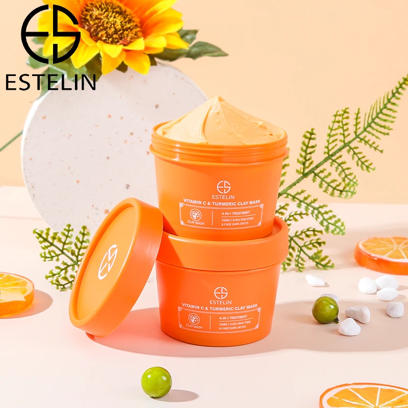 100g Vitamin C Turmeric Mud Mask Moisturizing Exfoliating Clay Deep Cleansing Blackhead Removal |