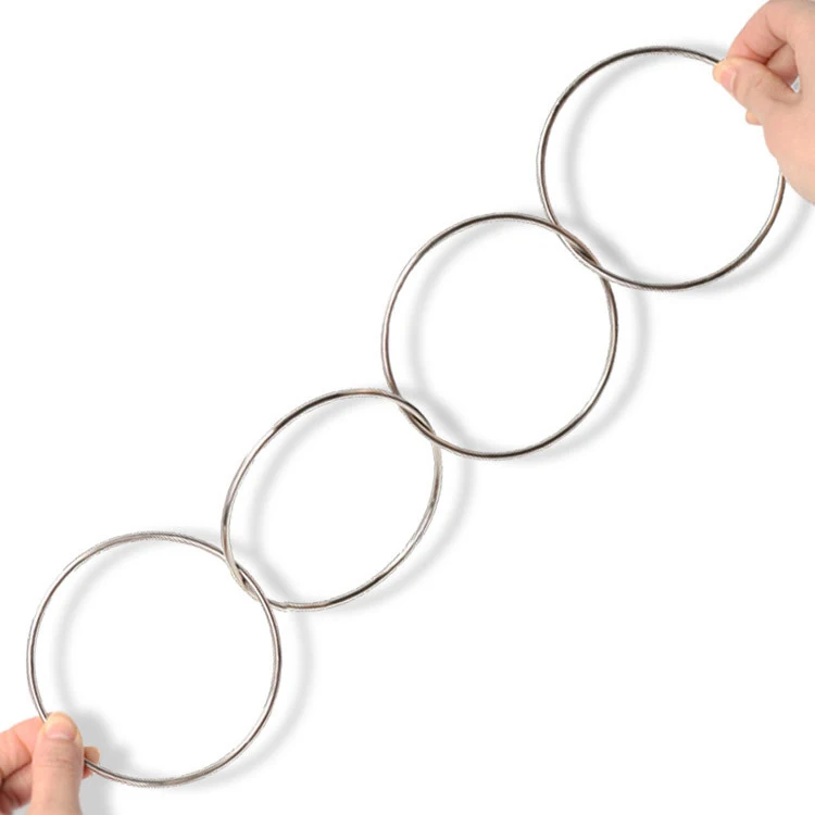 

4 шт. волшебное четырехцепное игрушечное металлическое кольцо, классическое соединительное железное кольцо, Забавный сценический магический реквизит, инструмент крупным планом, волшебные принадлежности