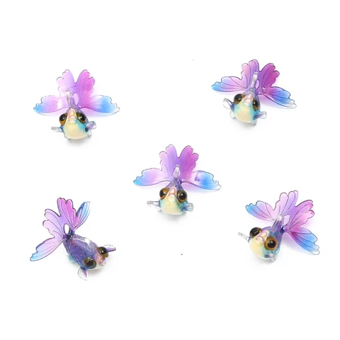 Шармы Celadon акриловые бусины золотая рыбка клубника цветок