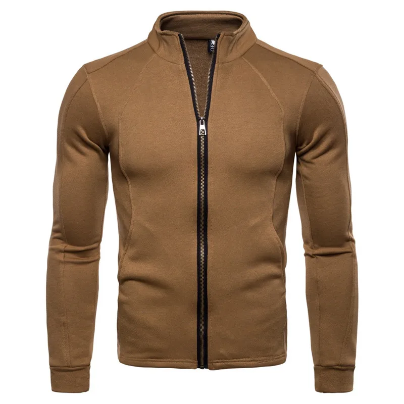 Zogaa 2018 весенне осенняя однотонная клетчатая куртка для мужчин на молнии пальто