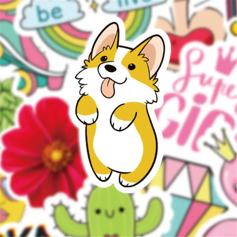 10/30/50 шт в наборе Kawaii VSCO девушка наклейки на стену с рисунком Водонепроницаемый