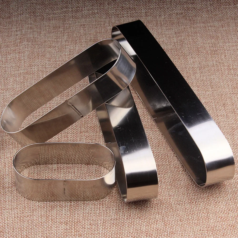 4 Sizes Cake Mold Puff Oval Long Square Mousse Circle Small Mini Pastry Biscuit Cutting Tools Stainless Steel For Household | Дом и сад