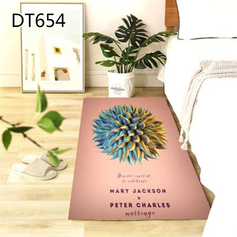 1PCS Anti-slip Doormat Kitchen Geometric Printed Doormat For Living Room Bedroom Home Decor Popular Washable Simple Door Mat - Цвет: 12