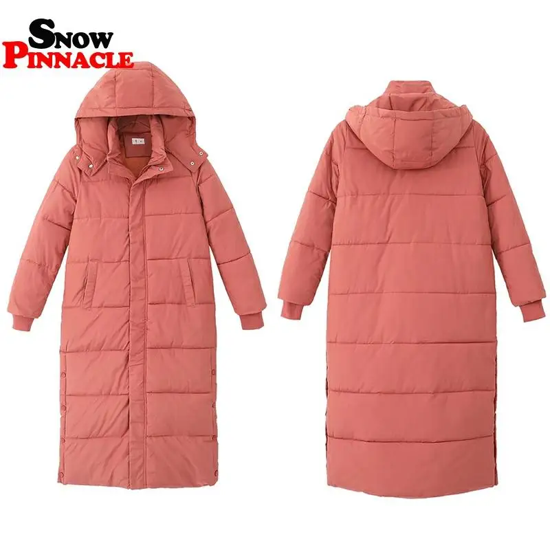 

2020 women winter X-long parkas coat Winter Casual solid hooded parkas thicken warm coat Solid -30C outwear coat