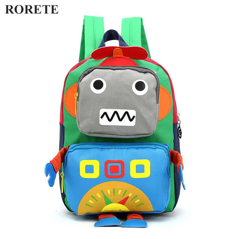 3D мультфильм детская сумка робот mochila Детские рюкзаки Детский рюкзак для