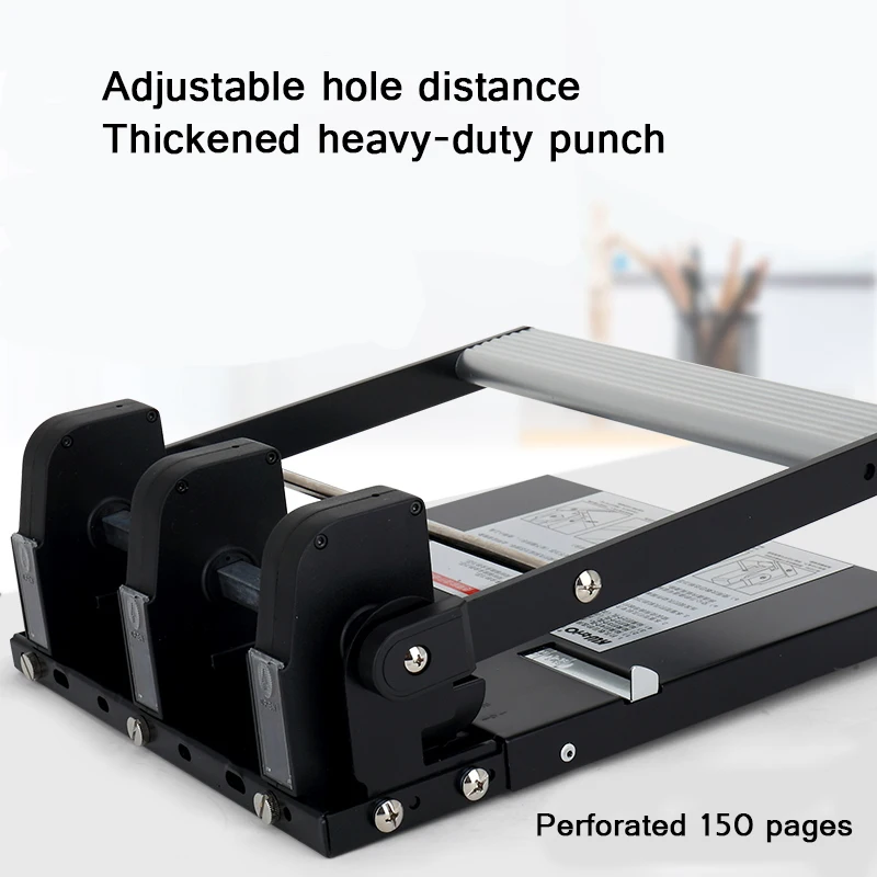 150 Pages Four-Hole Adjustable Punching Machine Heavy Stationery Manual Punching Machine A4 Personnel File Binding Machine