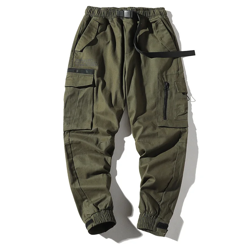 

Casual Cotton Cargo Pants Jogger Overalls Multi Pockets Military Tactical Streetwear Army Straight Slacks Long Trousers