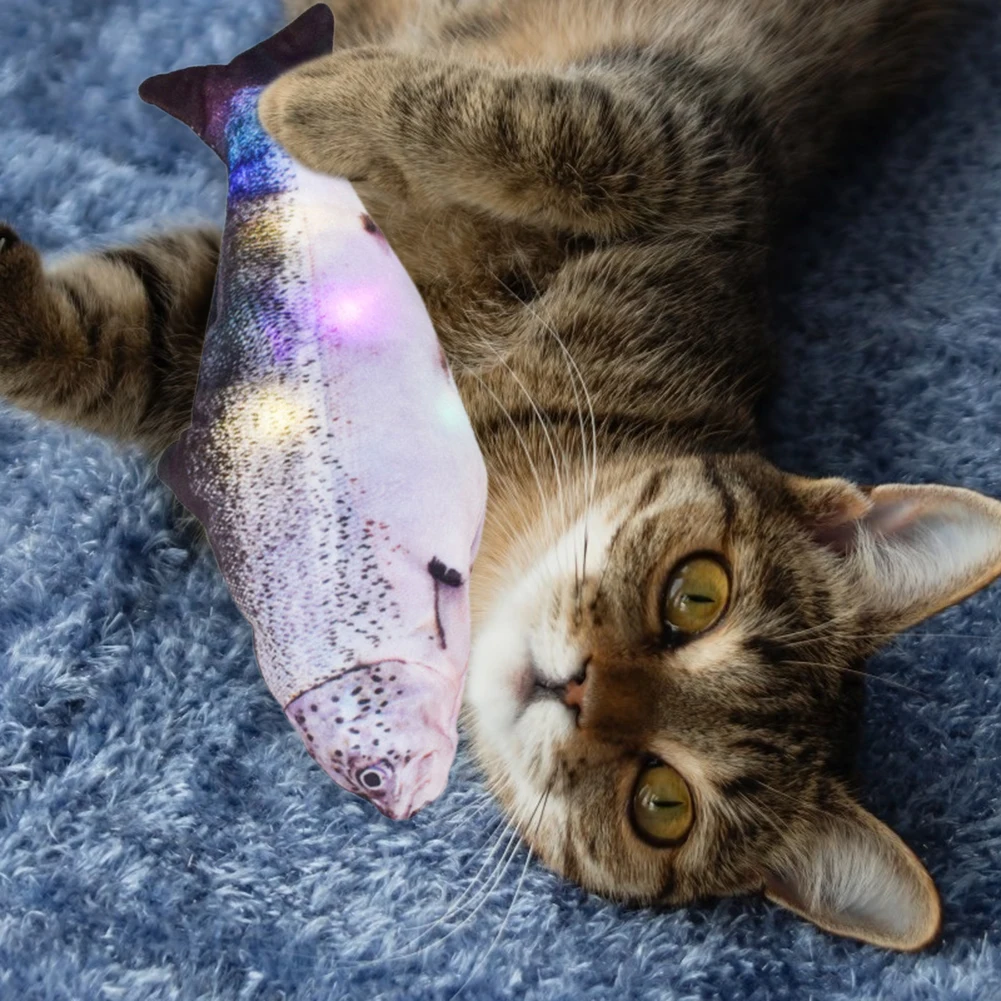

Cat Toy Fish USB Electric Charging Simulation Dancing Jumping Moving Floppy Fish Cat Toy For Cats Toys Interactive Hotsale