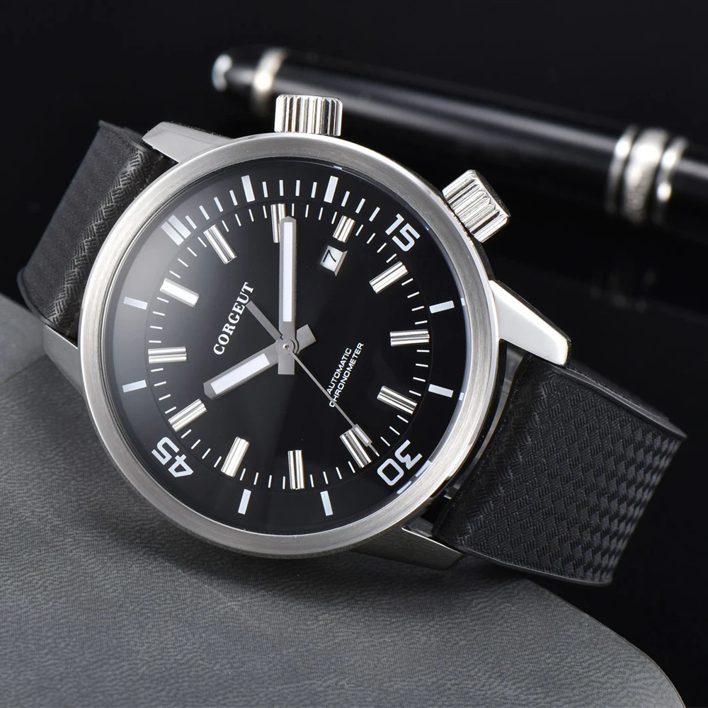 Мужские механические часы с автоматическим механическим циферблатом 44