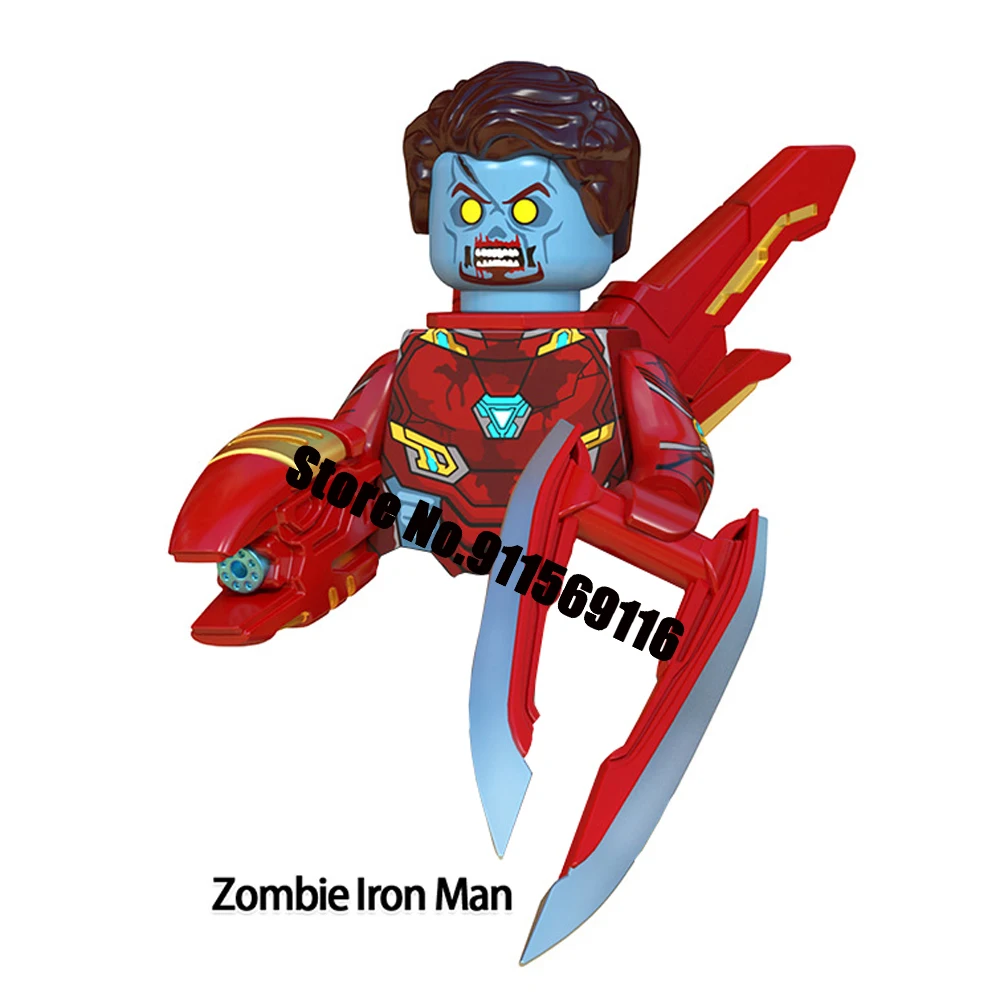 Конструктор What If зомби Disney супергерой Человек-паук Дэдпул Железный человек