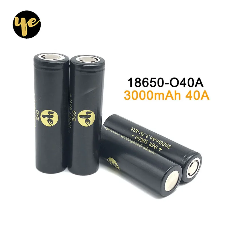 18650-O40A 3000mah длительный срок службы батареи 3,7 V высокий разряд 40A Сильный аккумулятор литий-ионная аккумуляторная батарея 18650