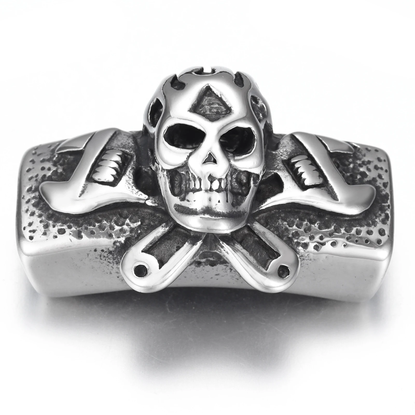 Слайдер из нержавеющей стали бусины ключ дюймовый стандарт череп полированный