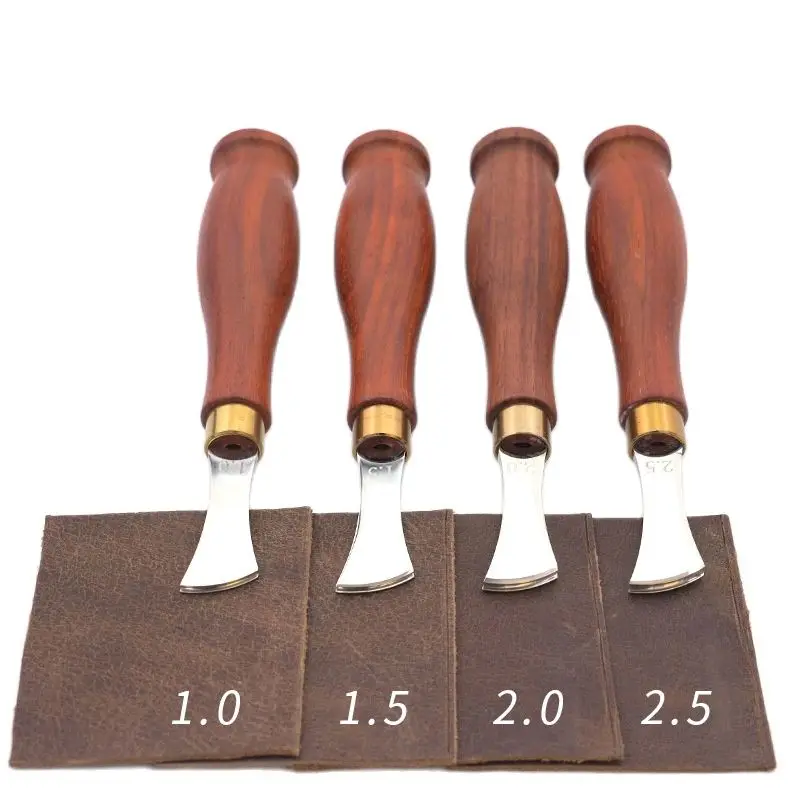 1pcs Leather Craft Tools Line Indentation Implement DIY Handmade Edge Cutter Shallow Round Solid Wood Blank Holder | Дом и сад