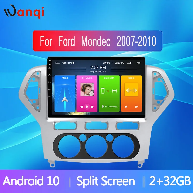 Автомобильный Радио dvd плеер GPS навигация для Ford Mondeo 2007 2010 Android 10 0 экран Аудио