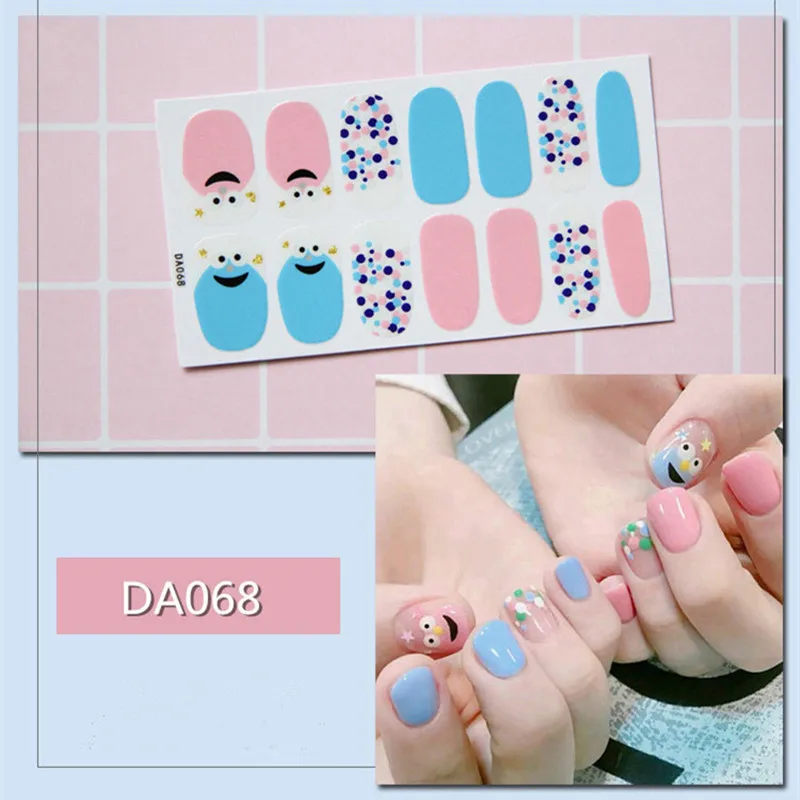 1 лист модный стикер для ногтей 3D Водонепроницаемый смешанный дизайн