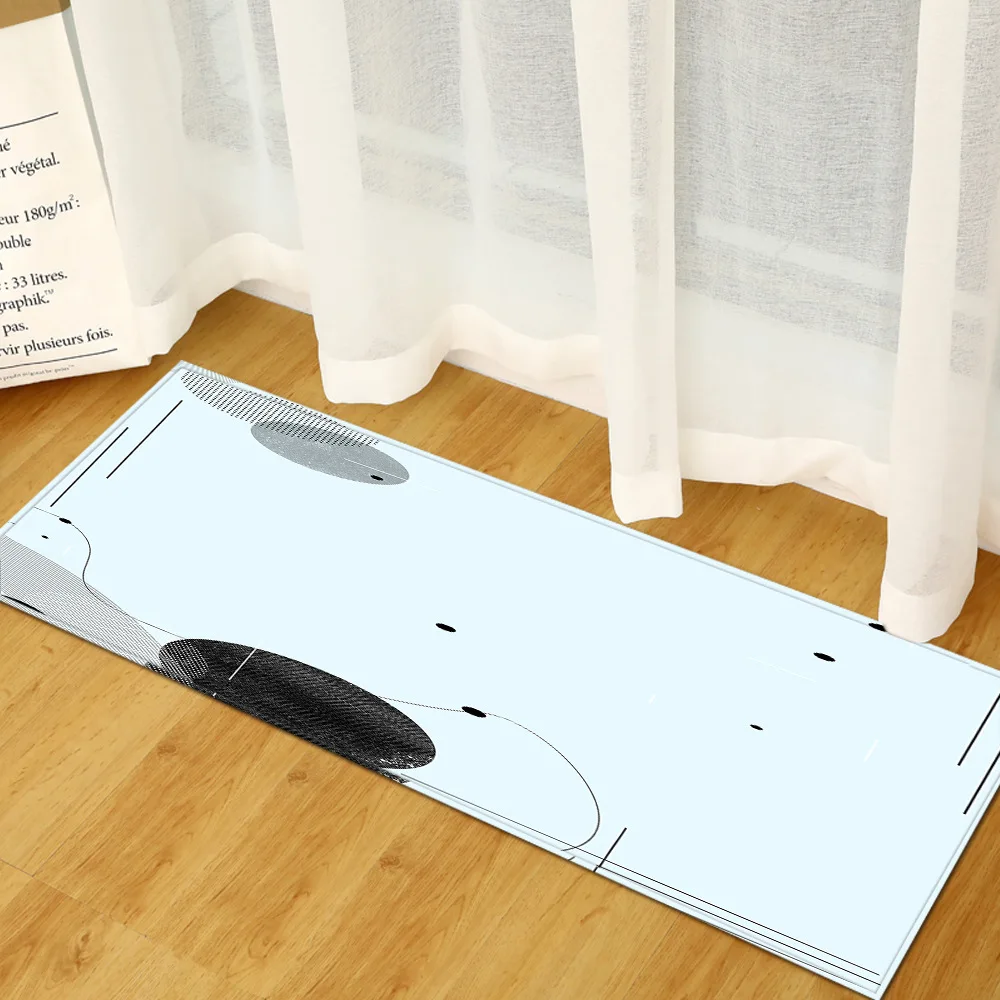 Длинный прямоугольный ковер фланелевый напольный для спальни прихожей