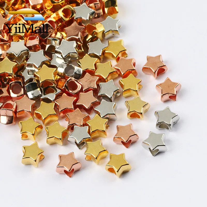 10 мм цвета розового золота серебра акриловое волокно с бисерной звездой большие