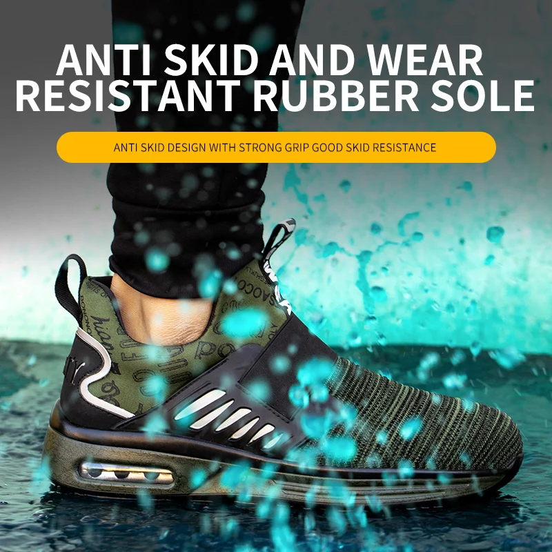 

New Lightweight And Breathable Safety Work Shoes,Puncture-Proof Comfortable Sports Shoes For Male
