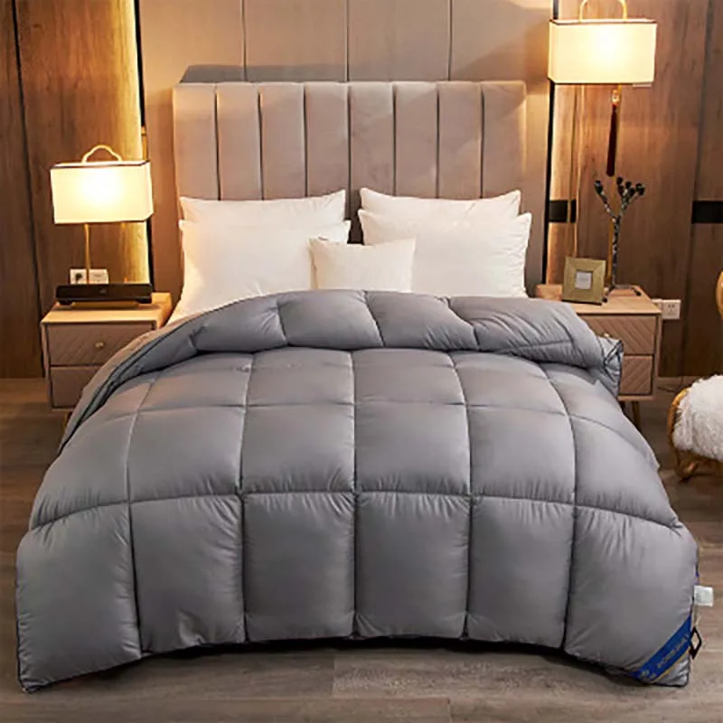 

95% White Goose Down Duvets Solid color Quilting Comforter Blanket for Home Hotel King Queen Twin Size Winter Keep Warm Quilts