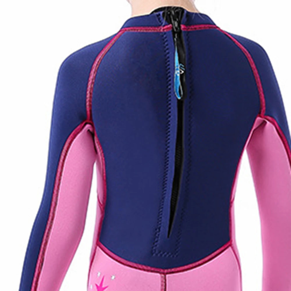 

3MM Neoprene Wetsuit For Girls Diving Suit Thick Cold-Proof Sun-Proof Wetsuit One-Piece Set Children Surfing Snorkeling Swimwear