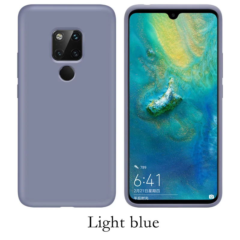 light blue Силиконовый чехол для телефона huawei P20 P30 Pro Lite P Smart Мягкий ТПУ противоударный чехол для mate 20 30 Pro Lite защитный чехол s - Цвет: light blue
