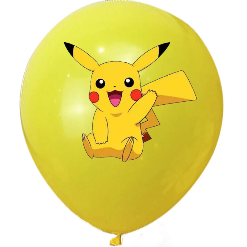 New10/20pcs Pokemon theme Pikachu Little Fire Dragon Jenny Turtle Cartoon Latex Balloon Children's birthday party decor balloons | Дом и