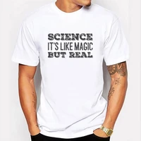 2021 summer men tshirts streetwear cool top clothes male print science its like magic short sleeve o neck funny graphic t shirts