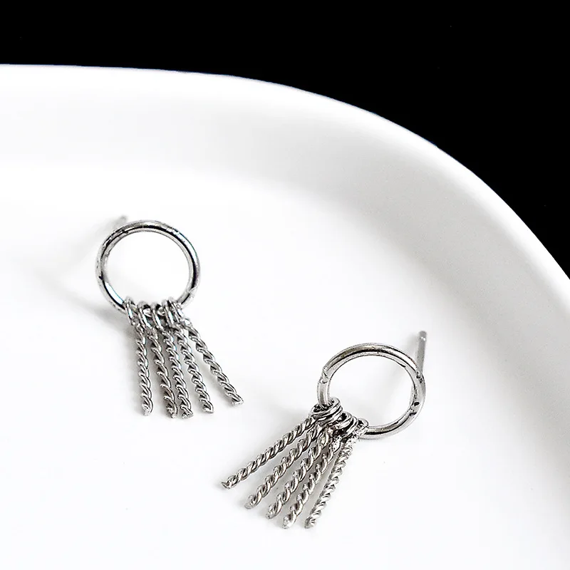 

La Monada Round Twist Minimalist Sterling Silver Stud Earrings Women 925 Silver Jewelry Woman Earrings Stud Silver 925 Hanging
