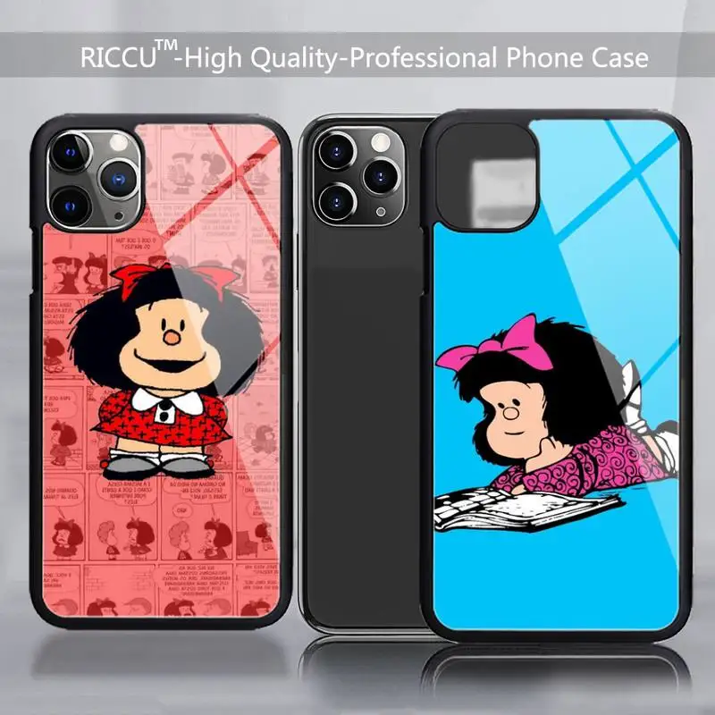 

Hot Mafalda Phone Case Rubber for iPhone13 12 11 Pro Max mini XS 6s 8 7 Plus X XR 13mini Pro phone Case