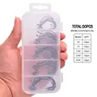 Рыболовный крючок, 50 шт.кор., 2 #1 #10 #20 #30 #, кривошипный крючок для мягкой приманки в виде червя, кренкбейт, рыболовные снасти, крючки Pesca Рыбная ловля
