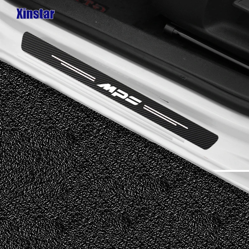 4pcs Carbon Fiber Car Door Sticker For Mazda MPS Auto Accessories |