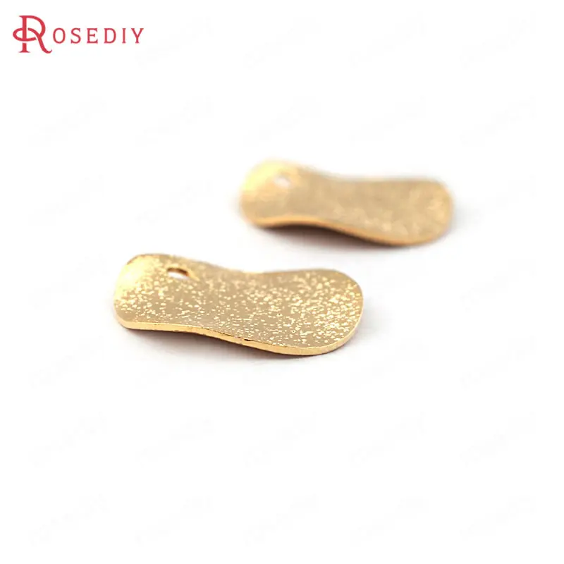 (F434) 20 штук 12 мм 24K золото цвет латунь матовая волна круглые чармы-диски Высокое